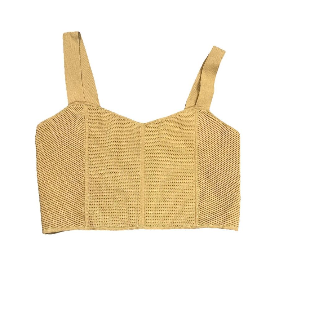 NWT House of Harlow 1960 caramel Cropped Tank Top Sweetheart Neckline NWOT Small